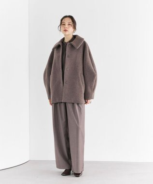 #Newans 【昨年即完売コート新色追加！】プードルコクーンコート モカブラウン