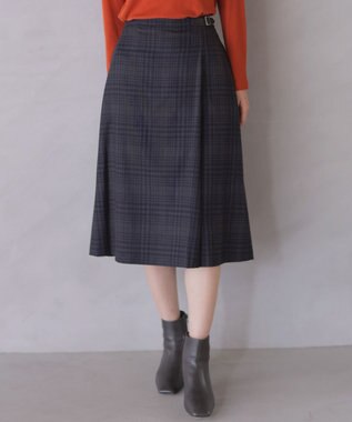 J.PRESS LADIES S 【WEB限定カラーあり】T/W ミルドチェック＆千鳥 Aライン スカート
