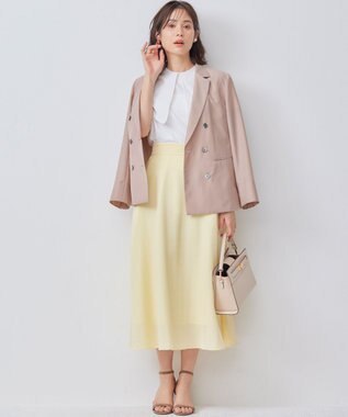 組曲 【WEB限定】シアーボイル ダブルブレストジャケット ラテベージュ系