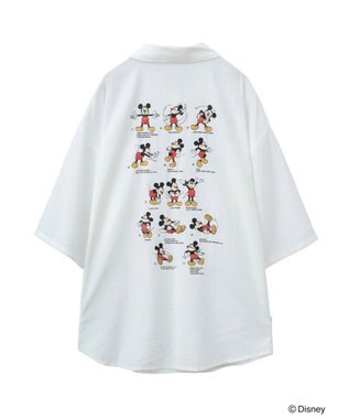 Green Parks ミッキーフレンド／体操プリント半袖シャツⅡ White