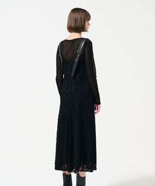 GRACE CONTINENTAL モールレースキャミワンピース ブラック