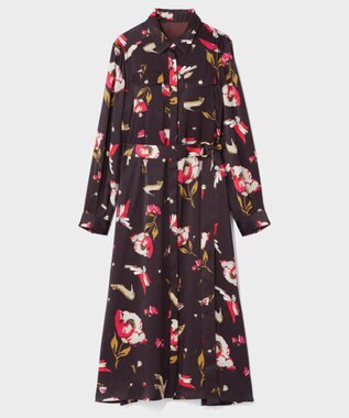 GRACE CONTINENTAL ヴィンテージモチーフドレス ブラウン