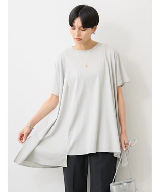 AMERICAN HOLIC キレイｃｏｔｔｏｎ切替ヘムカットチュニック Light Gray