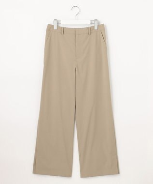 J.PRESS LADIES 【洗える】マイクロタイプライターストレッチ セミワイド パンツ ベージュ系