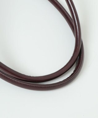 WEGO チャーム付きスクエアボストンバッグ ワイン