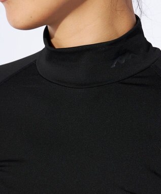 OP／FILA 【Kappa】ハイネックフィットトップス｜コンプレッションウェア ブラック×ブラック