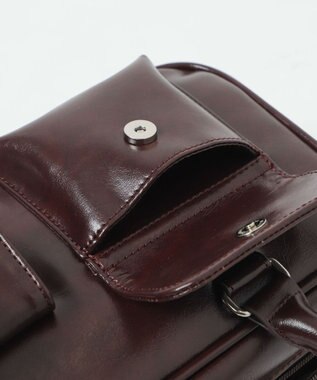 WEGO チャーム付きスクエアボストンバッグ ワイン