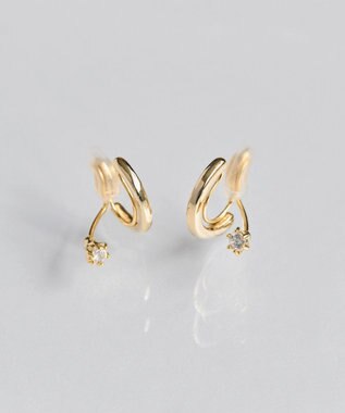 Phoebe 【金属アレルギー対応】【痛くないシリーズ】グレインメタルフロートライトフィットイヤリング ゴールド