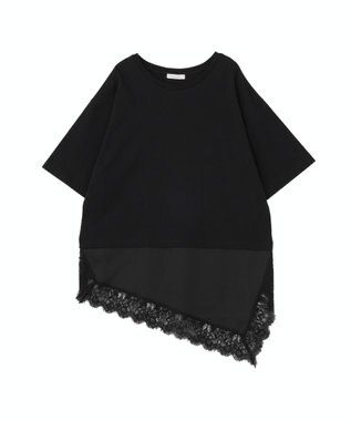 Green Parks レースドッキングＴシャツ Black
