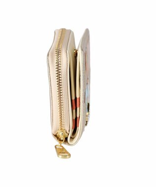 tsumori chisato CARRY tcパッチワーク ラウンドファスナー2つ折り財布 ゴールド