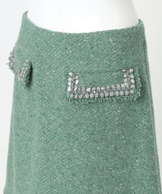 23区 【R(アール)】カラーツイード スカート サックスブルー系