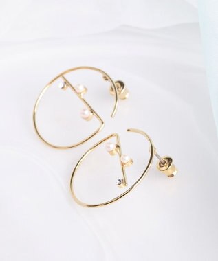 Phoebe エラボレイトパールピアス ゴールド