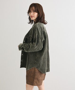 Green Parks ・ＥＬＥＮＣＡＲＥ　ＤＵＥ　ケミカルコーデュロイシャツ Green