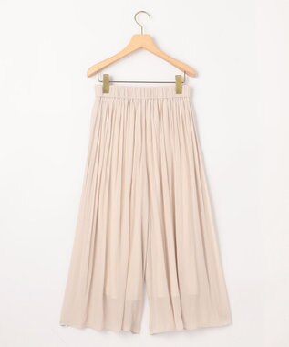 組曲 L 【WEB限定】シアープリーツライクシフォン パンツ ベージュ系