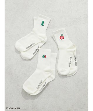 Green Parks ジョグマン／ワンポイント刺しゅうソックス Red