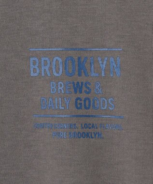 J.PRESS YORK STREET 【WOMEN】カフェロゴプリント ワンピース ライトグレー系