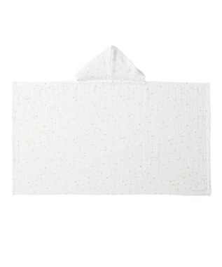 MIKI HOUSE HOT BISCUITS 【ミキハウス】 ガーゼバスポンチョギフトセット【BOX付き】 白×黄