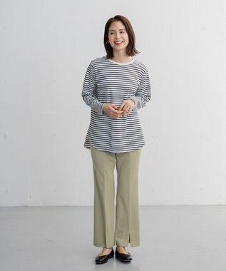 ANY 【福田麻琴さんコラボ】ちょ美っとフレアパンツ セージグリーン