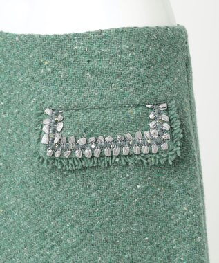 23区 【R(アール)】カラーツイード スカート サックスブルー系