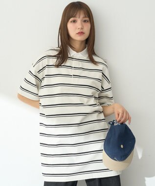 earth music&ecology ボーダールーズラガーシャツ