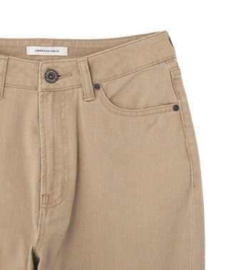 AMERICAN HOLIC ルーズストレートカラーデニムパンツ Beige