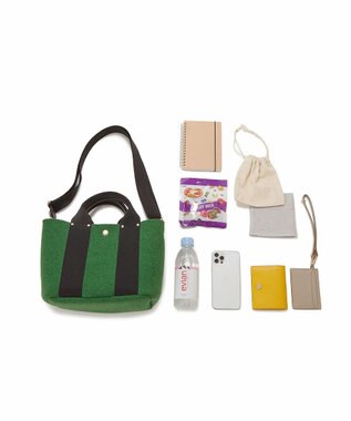 TOPKAPI 【TREASURE TOPKAPI】イタリアンフェルト テープコンビ 2way トートバッグ 2023 グリーン