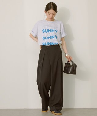 AMERICAN HOLIC タック　ラップワイドパンツ Black