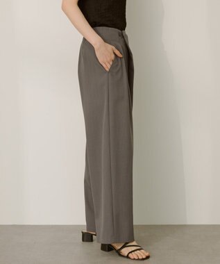 AMERICAN HOLIC タック　ラップワイドパンツ Charcoal Gray