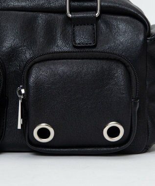 WEGO アイレットデザインボストンバッグ ブラック