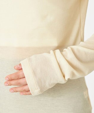 NAVE 【Nave・洗える】ツイストシアー タートルネックプルオーバー ライトイエロー系