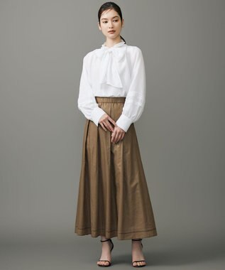 自由区 【カタログ掲載】ソフトスパンビエラボウタイ ブラウス オフ