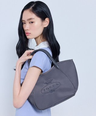 TOCCA TOUCH OF CRESTA NYLON TOTE ナイロントートバッグ【星風まどかさん着用】 ライトグレー系