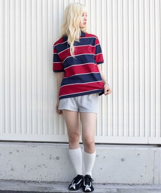WEGO 【ユニセックス着用ITEM】ワンポイントボーダーポロ（SS） ワイン