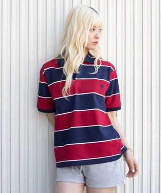 WEGO 【ユニセックス着用ITEM】ワンポイントボーダーポロ（SS） ワイン
