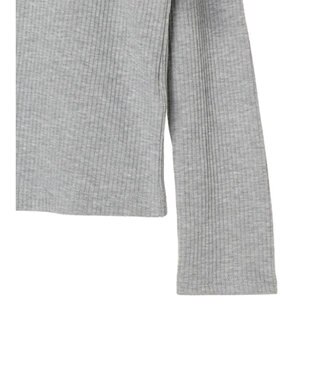 Green Parks ・ＳＵＧＡＲ　ＳＰＯＯＮ　アシンメトリーフリルロンＴＥＥ Gray Mixture