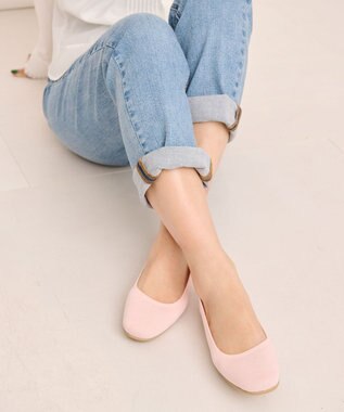 steppi “撥水＆洗えるニットシューズ” Chacottコラボ バレエシューズ ピンク