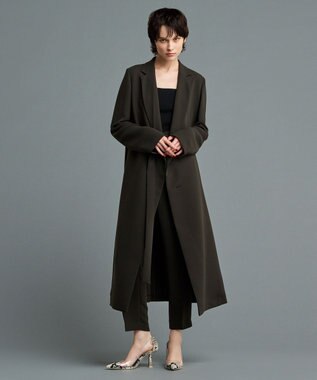 uncrave 【防しわ・洗濯機洗い可】ウォッシャブル ダブルクロス ワンピースコート（uncrave STANDARD） チャコール