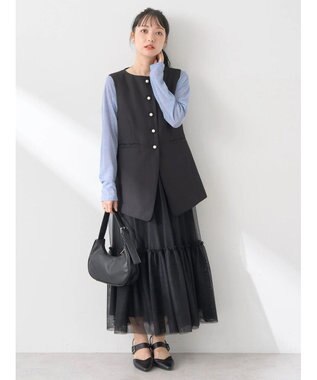 earth music&ecology パールボタンジレ Black