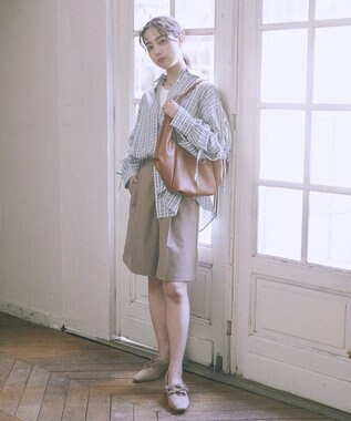 earth music&ecology Ｗリボンパンプス Beige