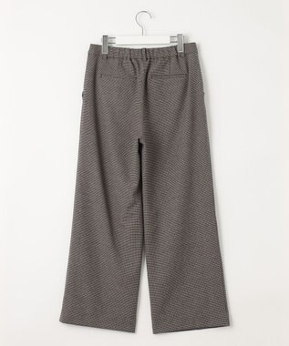 J.PRESS LADIES L 【洗える】チェルビックチェック セミワイド パンツ ブラウン系3