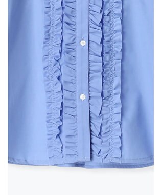 Te chichi フロントフリルシャツ ブルー