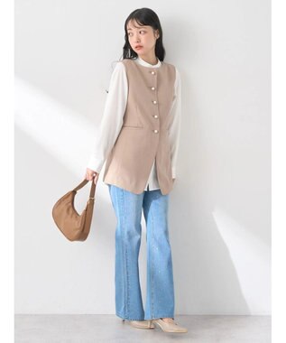 earth music&ecology パールボタンジレ Beige