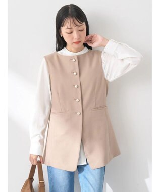 earth music&ecology パールボタンジレ Beige