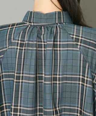 Green Parks ボウタイリボン付裾バルーンシャツワンピース Green