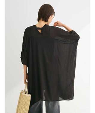 Green Parks Ｉ　レーヨンクレープチュニック Black