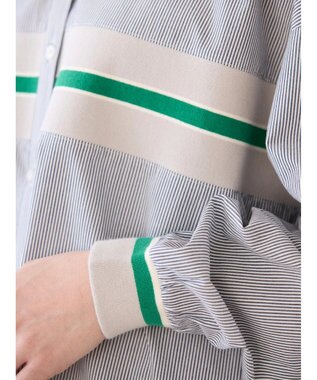 AMERICAN HOLIC リブラインシャツチュニック Off White