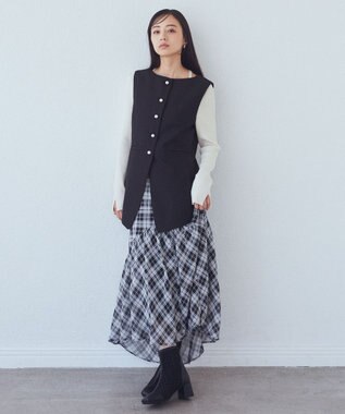 earth music&ecology パールボタンジレ Black