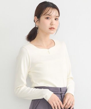 earth music&ecology ハートネックパールプルオーバー