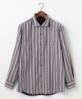 JOSEPH ABBOUD 【キングサイズ・2WAY】リバーシブル シャツ ワイン系