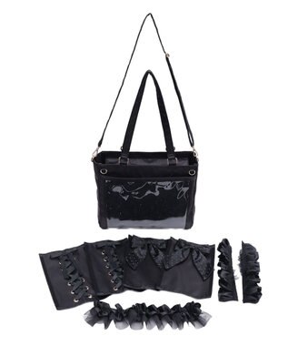 WEGO 【痛バ＆推し活グッズ】きらめきスーパーカスタム痛バッグS ブラック